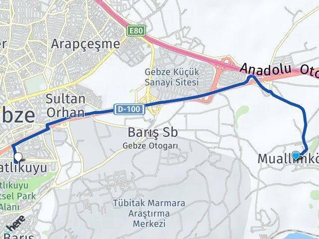 Muallimköy Tatlıkuyu Arası Kaç Km - Yol Tarifi