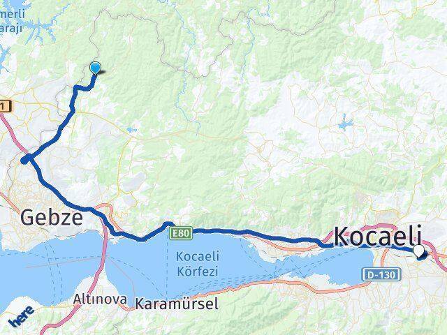Ovacık Kartepe Arası Kaç Km - Yol Tarifi