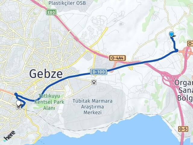 Tavşanlı Gebze YHT Garı Arası Kaç Km - Yol Tarifi