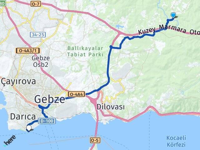 Yağcılar Darıca Vapur İskelesi Arası Kaç Km - Yol Tarifi