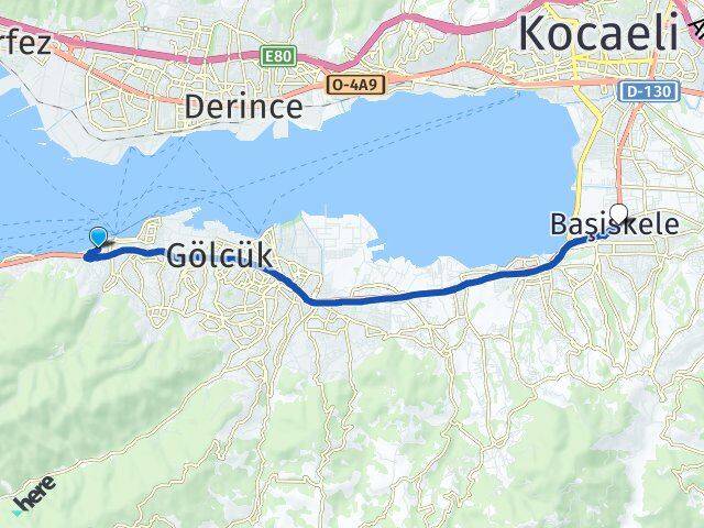 Değirmendere Yalı Başiskele Arası Kaç Km - Yol Tarifi