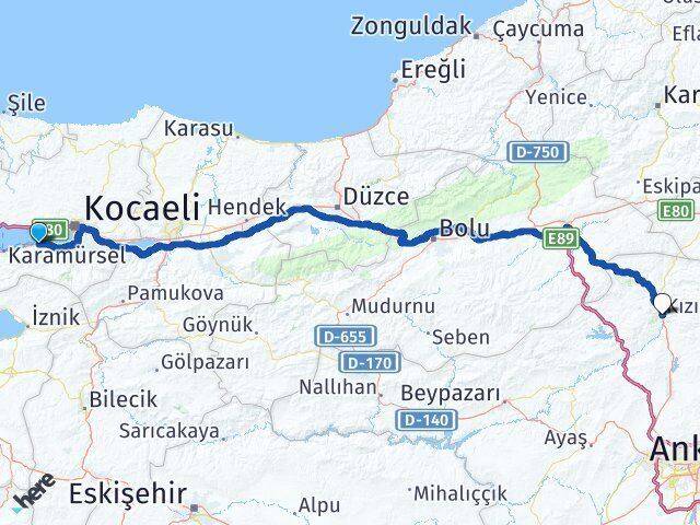 Değirmendere Yalı Kızılcahamam Arası Kaç Km - Yol Tarifi