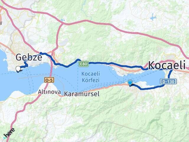 Donanma Darıca Vapur İskelesi Arası Kaç Km - Yol Tarifi