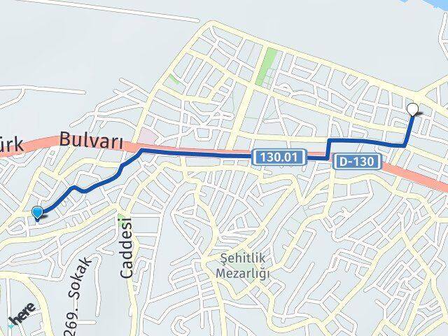 Donanma Dumlupınar Arası Kaç Km - Yol Tarifi