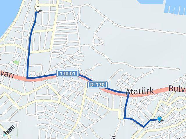 Donanma Yüzbaşılar Arası Kaç Km - Yol Tarifi