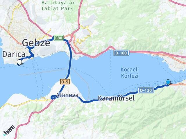 Halıdere Yalı Darıca Vapur İskelesi Arası Kaç Km - Yol Tarifi