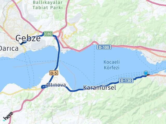 Halıdere Yalı Gebze YHT Garı Arası Kaç Km - Yol Tarifi