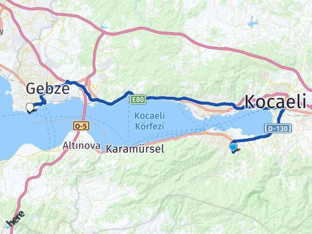 Hisareyn Darıca Vapur İskelesi Arası Kaç Km - Yol Tarifi