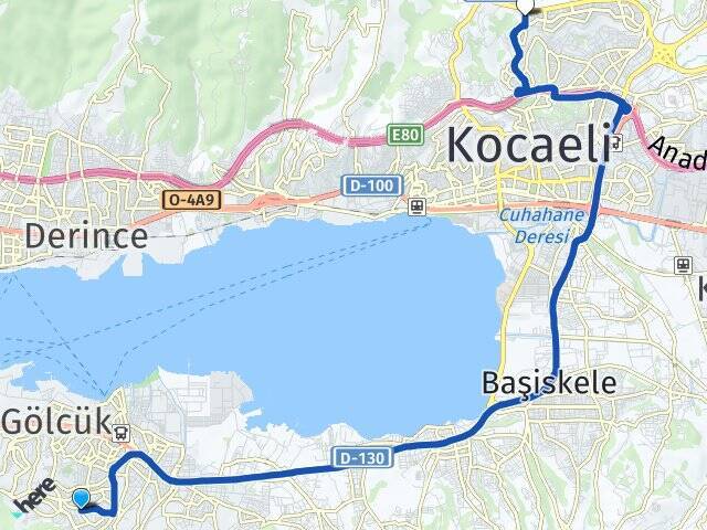 Şirinköy Kocaeli Üniversitesi Arası Kaç Km - Yol Tarifi