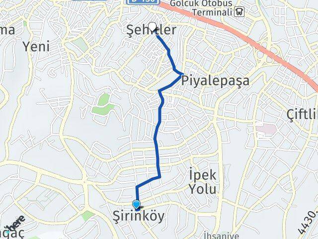 Şirinköy Şehitler Arası Kaç Km - Yol Tarifi