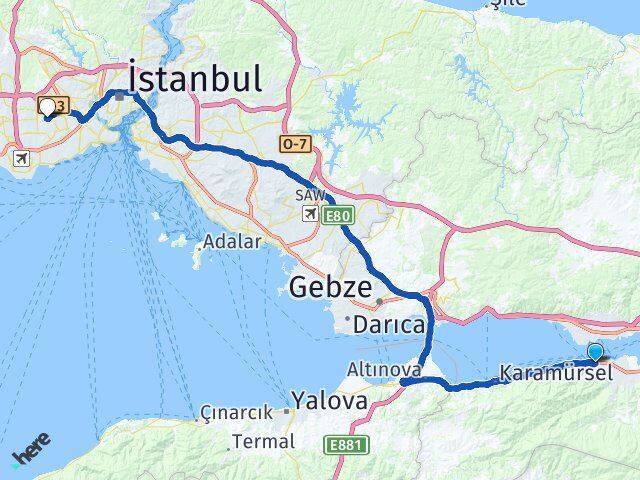 Topçular Bağcılar Arası Kaç Km - Yol Tarifi