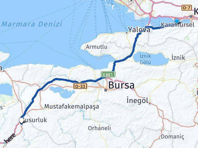 Topçular Susurluk Arası Kaç Km - Yol Tarifi