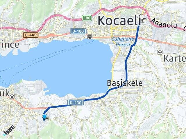 Yazlık İzmit Otogarı Arası Kaç Km - Yol Tarifi