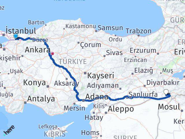 Kocaeli İdil Şırnak Arası Kaç Km - Yol Haritası
