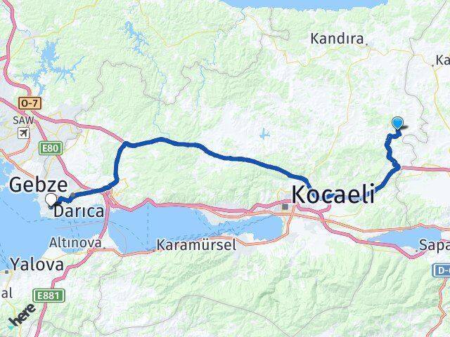 Düğmeciler Darıca Arası Kaç Km - Yol Tarifi