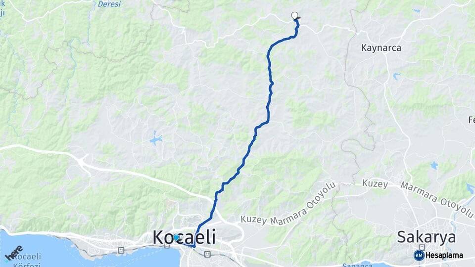 Kocaeli İzmit Kandıra Arası Kaç Km - Yol Haritası
