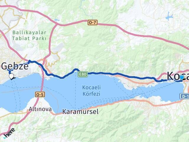 Karabaş Eskihisar Feribot İskelesi Arası Kaç Km - Yol Tarifi