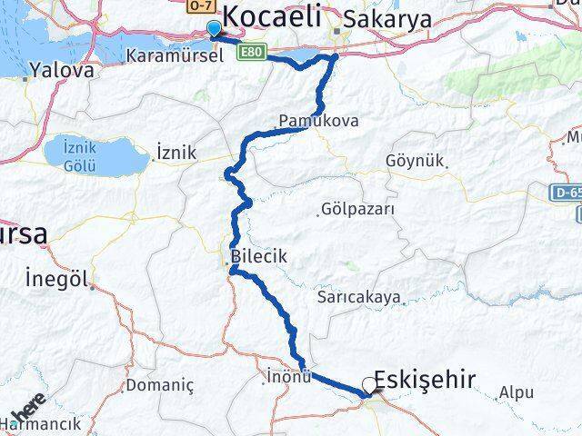 Körfez Eskişehir Arası Kaç Km - Yol Tarifi