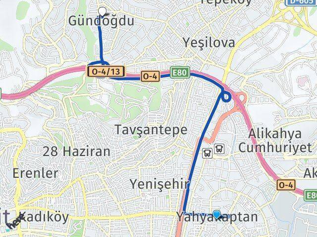 Yahyakaptan Gündoğdu Arası Kaç Km - Yol Tarifi
