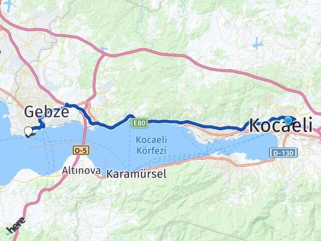 Yenişehir Darıca Vapur İskelesi Arası Kaç Km - Yol Tarifi