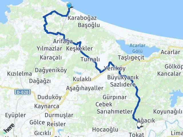 Kocaeli Kandıra Babalı Ferizli Sakarya Arası Kaç Km - Yol Haritası