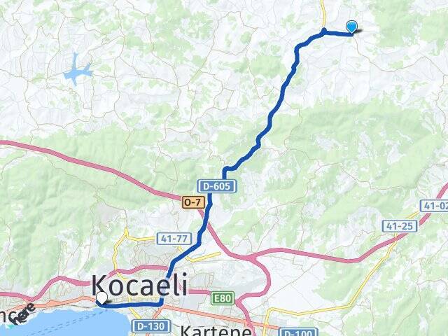Elmacık İzmit YHT Garı Arası Kaç Km - Yol Tarifi
