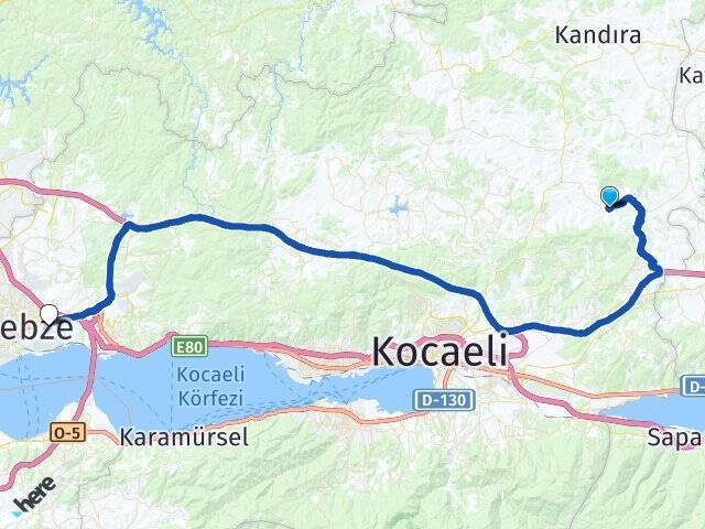 Kaymaz Erikli Gebze Otogarı Arası Kaç Km - Yol Tarifi