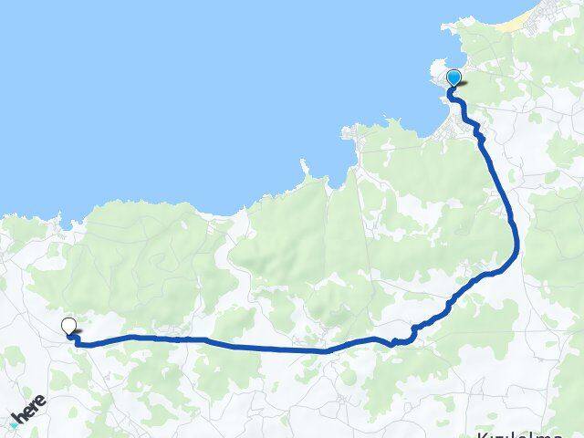 Kocaeli Kandıra Kefken Çalköy Kandıra Arası Kaç Km - Yol Haritası