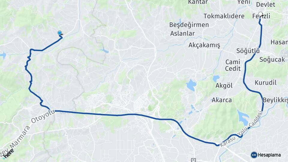 Ömerli Ferizli Arası Kaç Km - Yol Tarifi