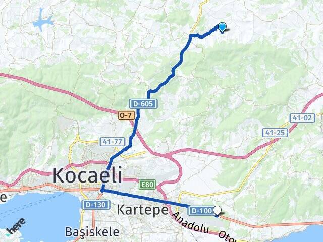 Terziler Cengiz Topel Havalimanı Arası Kaç Km - Yol Tarifi