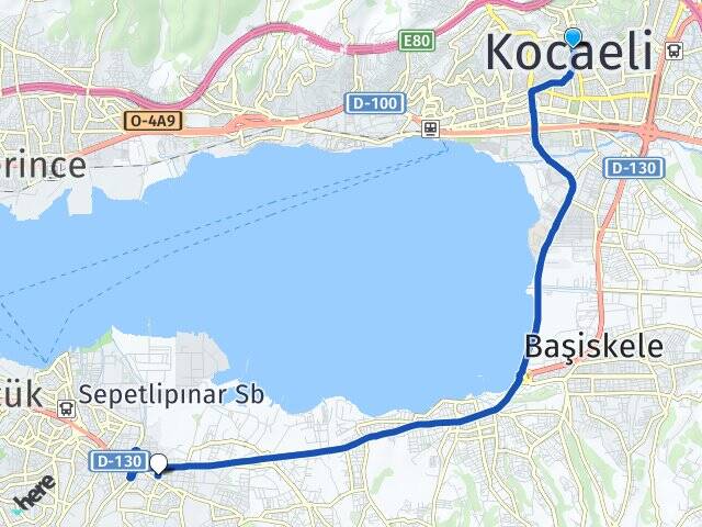 Kocaeli Karaköprü Gölcük Arası Kaç Km - Yol Haritası