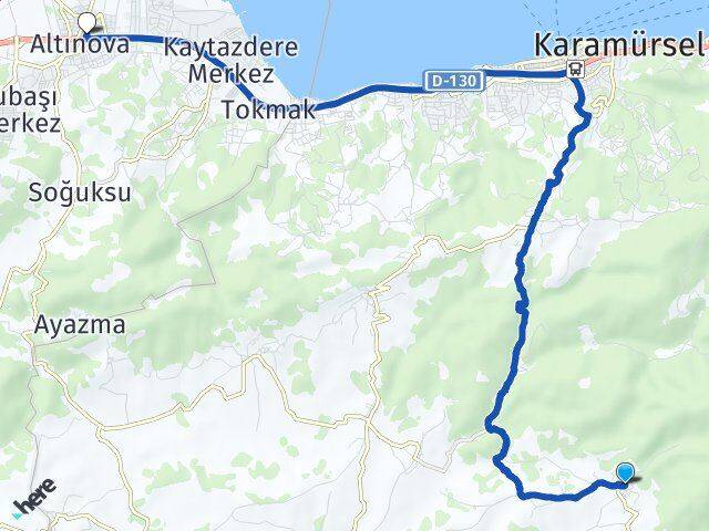 Akçat Altınova Arası Kaç Km - Yol Tarifi