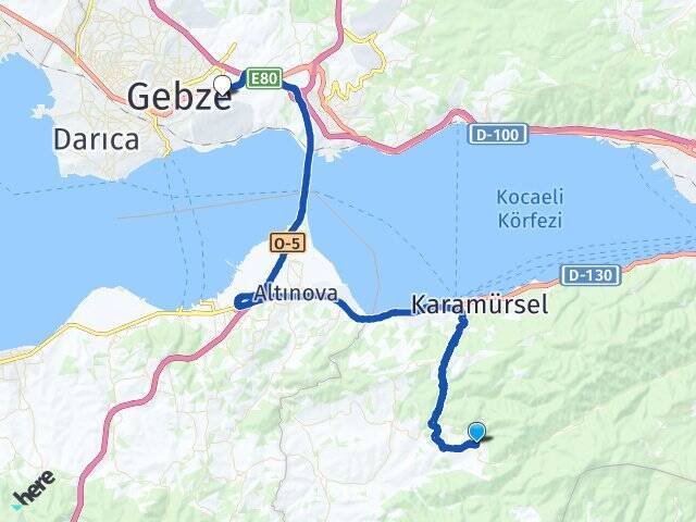 Akçat Gebze Otogarı Arası Kaç Km - Yol Tarifi