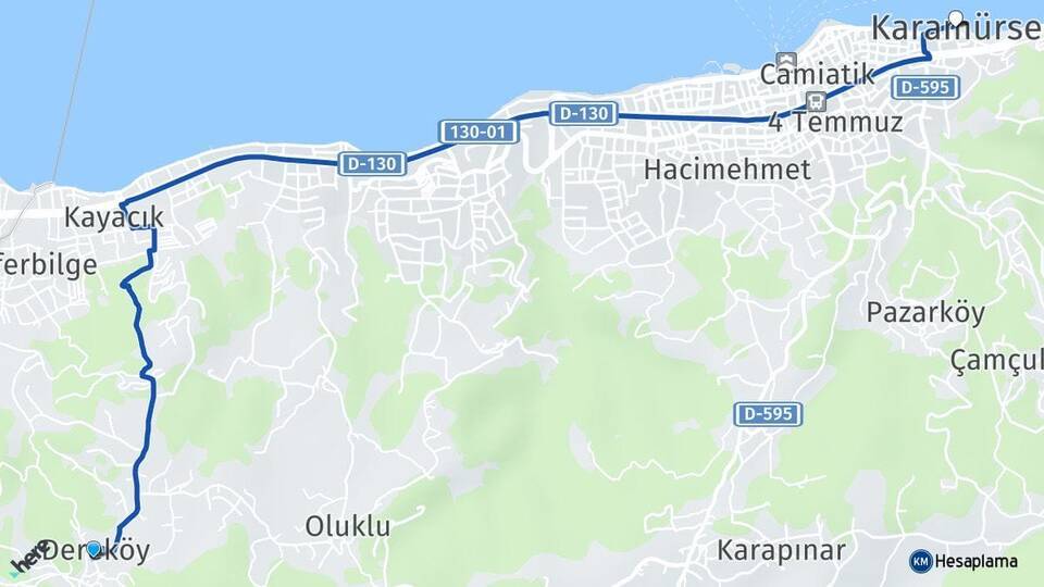 Dereköy Karamürsel Arası Kaç Km - Yol Tarifi