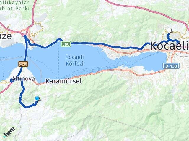 İnebeyli Kocaeli Üniversitesi Arası Kaç Km - Yol Tarifi