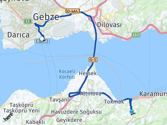 Oluklu Eskihisar Feribot İskelesi Arası Kaç Km - Yol Tarifi