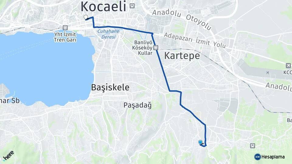 Arslanbey İzmit Arası Kaç Km - Yol Tarifi