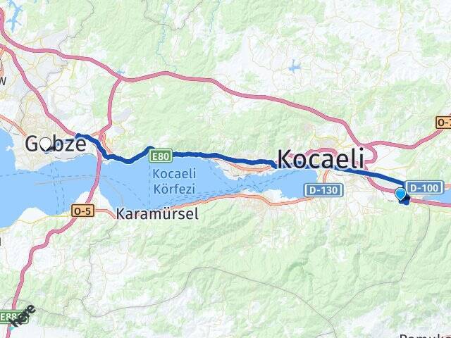 Derbent Gebze YHT Garı Arası Kaç Km - Yol Tarifi