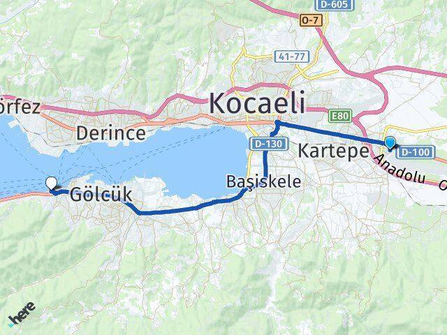 Emekevler Değirmendere Yalı Arası Kaç Km - Yol Tarifi