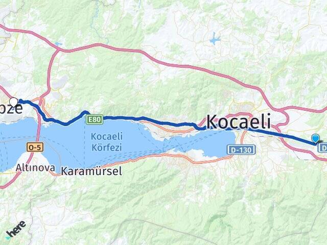 İbrikdere Gebze Otogarı Arası Kaç Km - Yol Tarifi