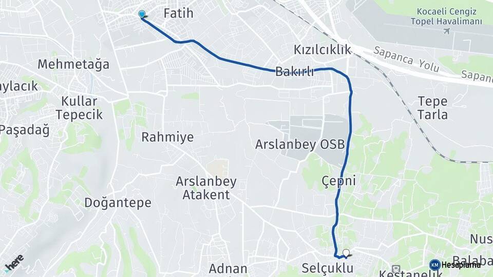 Köseköy Suadiye Arası Kaç Km - Yol Tarifi