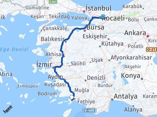 Maşukiye Marmaris Arası Kaç Km - Yol Tarifi