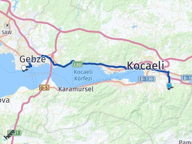 Suadiye Darıca Vapur İskelesi Arası Kaç Km - Yol Tarifi