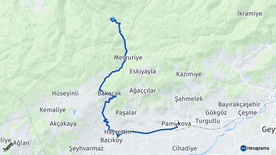 Kocaeli Kartepe Sultaniye Pamukova Sakarya Arası Kaç Km - Yol Haritası