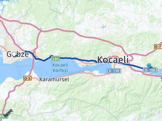 Uzuntarla Gebze YHT Garı Arası Kaç Km - Yol Tarifi