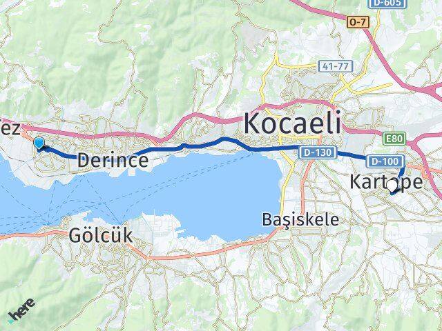 Barbaros Kartepe Arası Kaç Km - Yol Tarifi