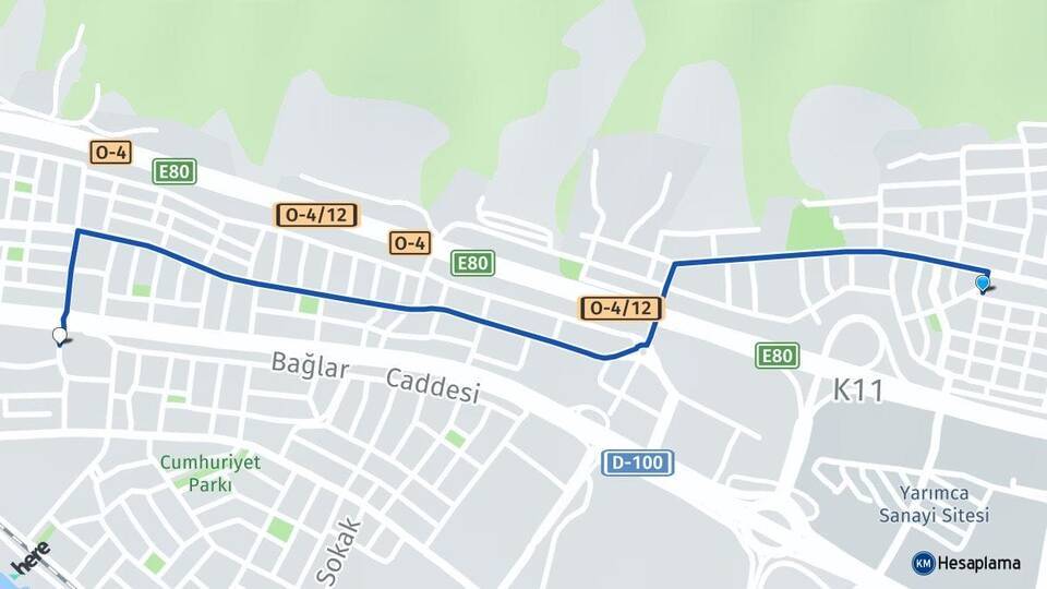 Çamlıtepe Körfez Arası Kaç Km - Yol Tarifi