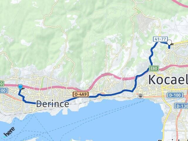 Esentepe Kocaeli Üniversitesi Arası Kaç Km - Yol Tarifi