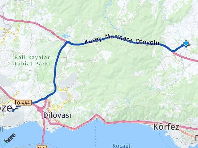Karayakuplu Gebze Otogarı Arası Kaç Km - Yol Tarifi