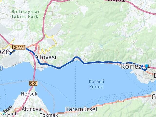 Yeniyalı Gebze Otogarı Arası Kaç Km - Yol Tarifi